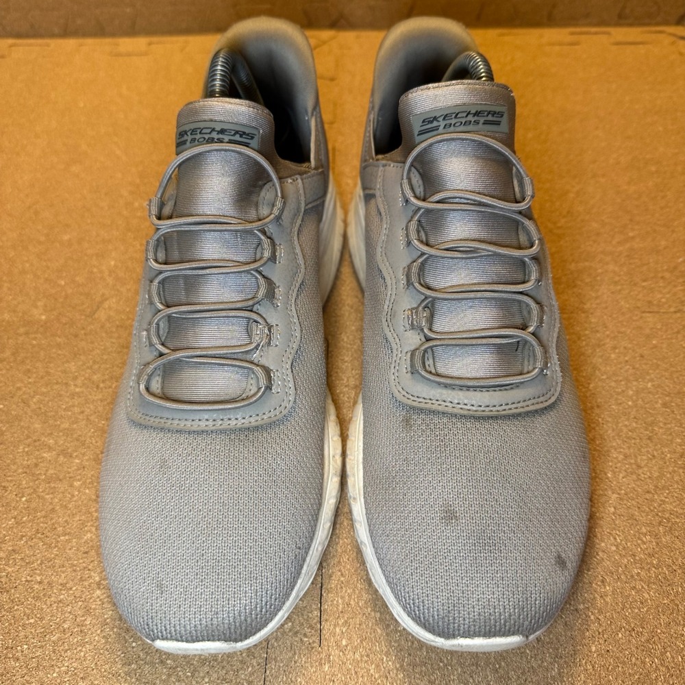 Skechers Bobs Sport Squad‎ Chaos Slip-Ins Taupe Grey Sneakers 117500 Womens 10 - Picture 3 of 11